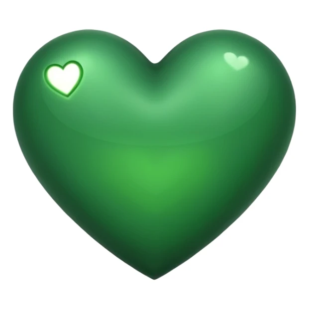 green heart darkish 1 heart sticker