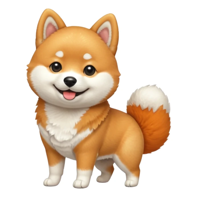 a full body of cute shiba sticker