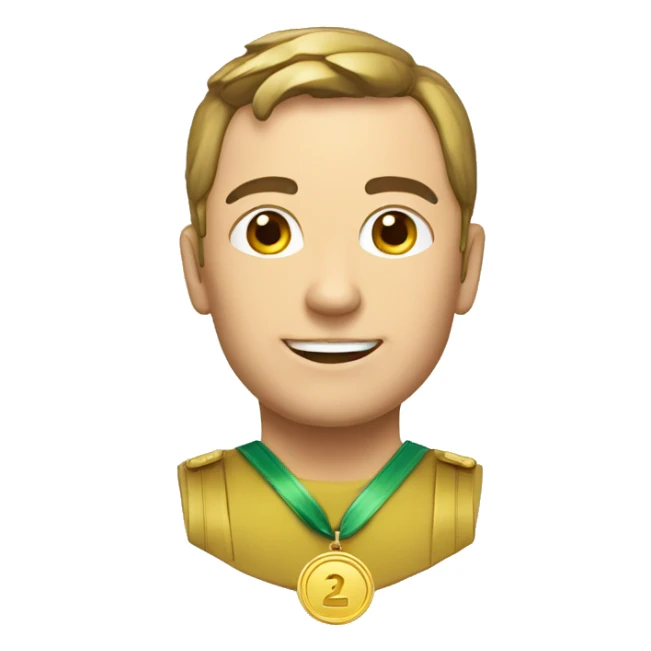 Homme avec médaille de deuxième  sticker