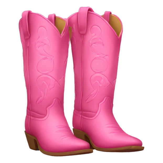 Two Pink cowgirl boots sticker