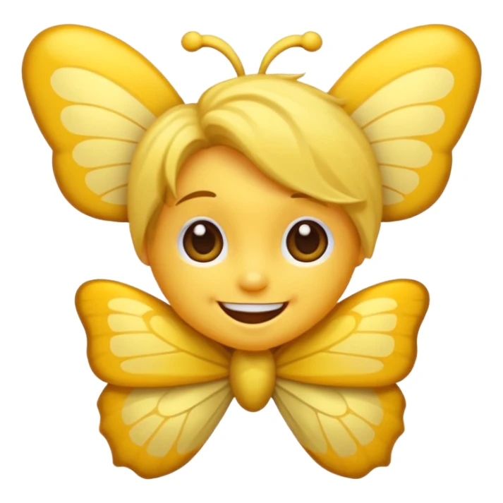 Emoji sourire avec un nœud papillon dans les cheveux sticker