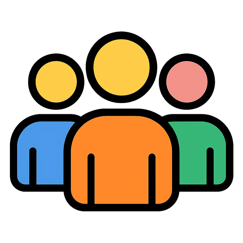 minimal group of people sticker