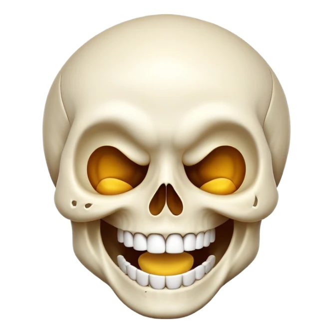 skull and laughing emoji mix sticker