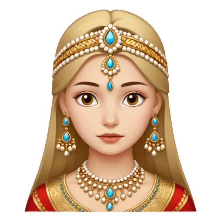 Russian girl in Indian jewellery sticker