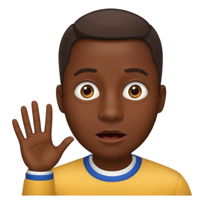 homme créole réunionnais  étonné  sticker