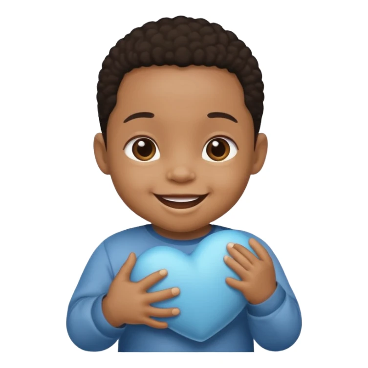 a smiling black baby sticker