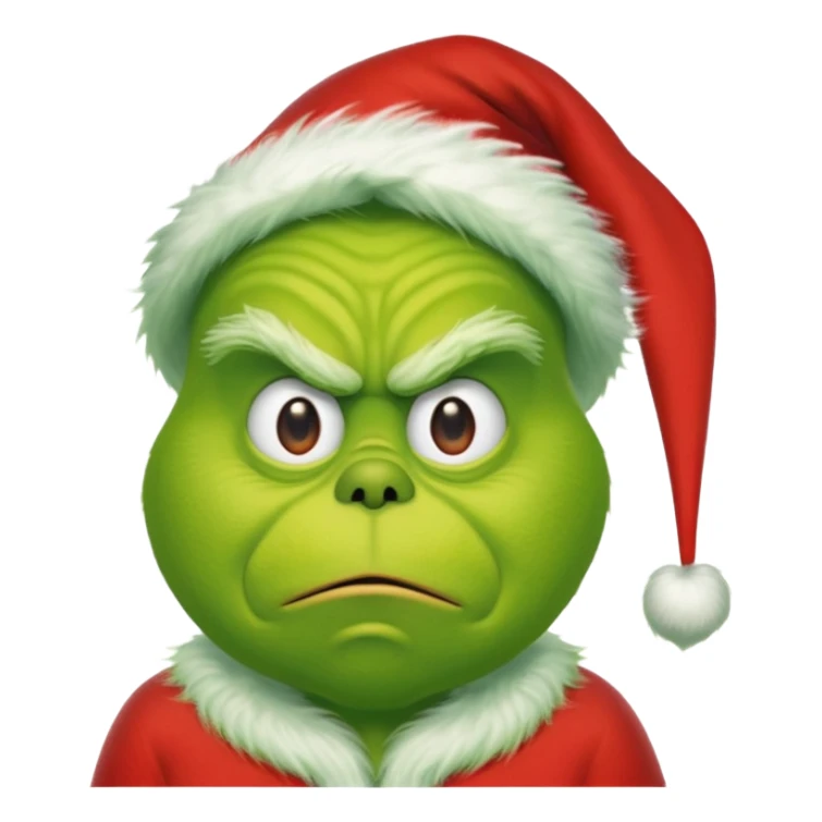 Un emoji de el Grinch diciendo ho ho ho sticker