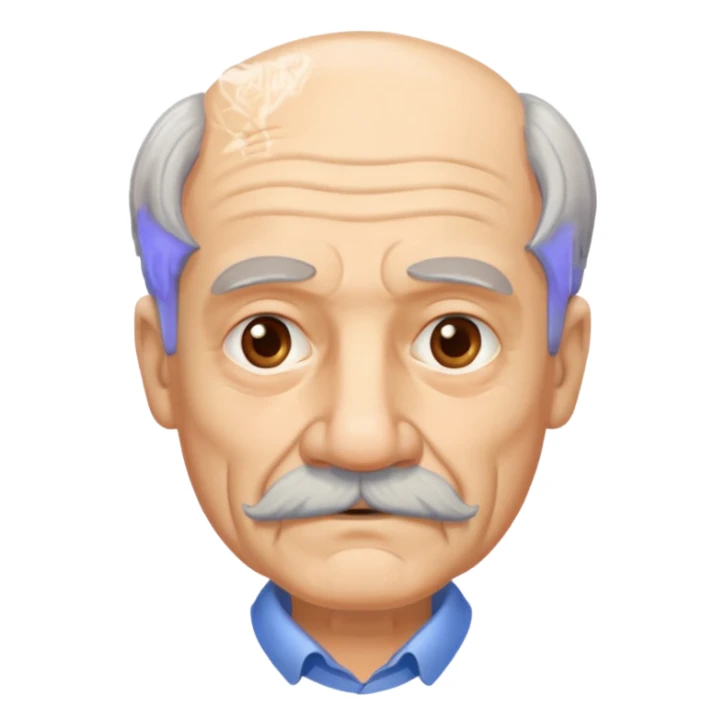 old mustache man,Big mustache.
negative: Dont use same face style. sticker