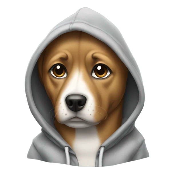 Dog with hoodie sticker