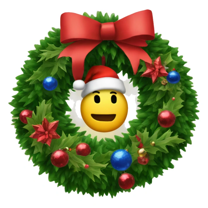 percent on a christmas wreath sticker