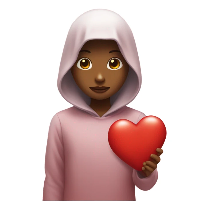 Light red heart no face n a lil shiny sticker
