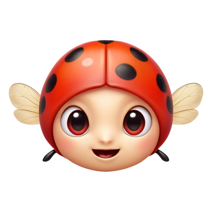 Cinematic Cheeky Ladybug Portrait Emoji, Head tilted dramatically with an exaggeratedly surprised expression, featuring a petite, vibrant form with wide, comically expressive eyes full of playful disbelief and animated, fluttering wings, Simplified yet hilariously expressive features, highly detailed, glowing with a slightly sassy scarlet glow, high shine, dramatic yet playful, stylized with an air of cheeky garden mischief, soft glowing outline, capturing the essence of a meme-worthy ladybug that looks ready to flutter its way into viral fame! sticker