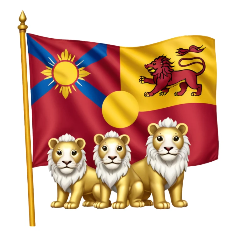 make flag of Tibet add 2 snow lion sticker