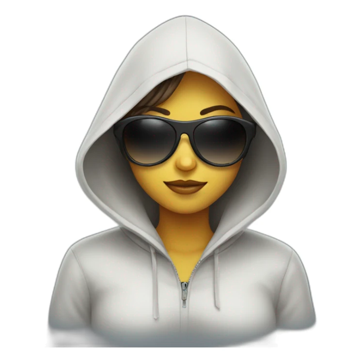 cool hooded girl with sunglasses sticker