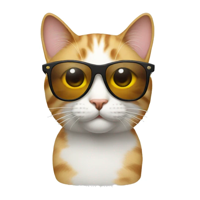 Cat with sunglasses sticker