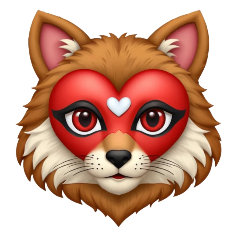 La melena del león cara de zorro ojos de corazon sticker