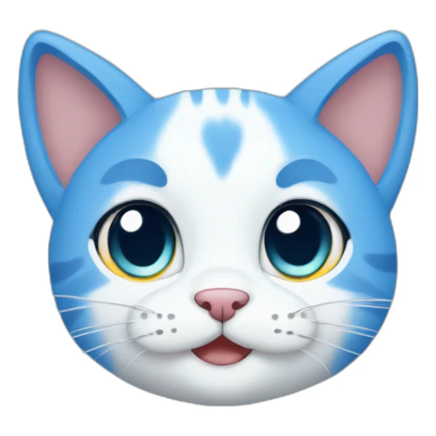 blue cat cute sticker