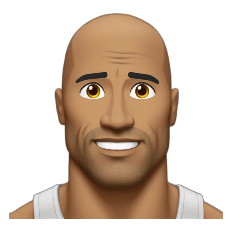 The rock qui fronce le sourcil droit sticker