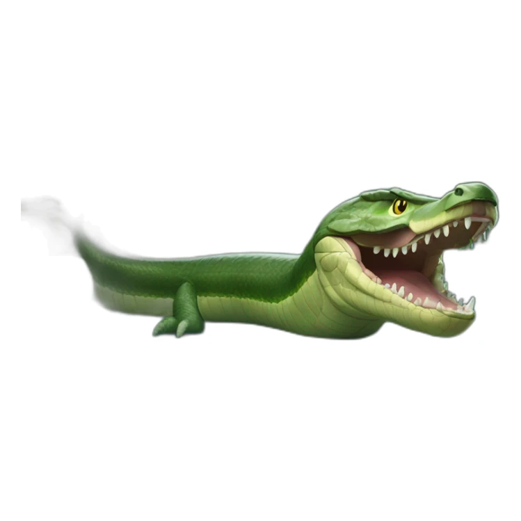 Titanoboa qui enroulé un deinosuchus sticker