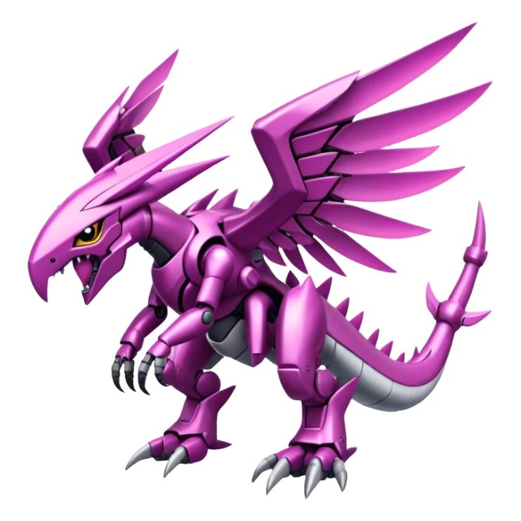  Cool Edgy Shiny Armored Ethereal Legendary Digimon-Genesect-Palkia-hybrid full body sticker