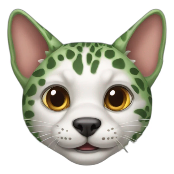 A cat-dog-crocodile hybrid sticker