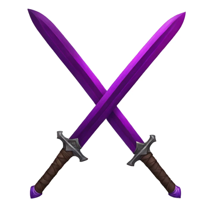 make me a purple crimson emoji dual sword sticker