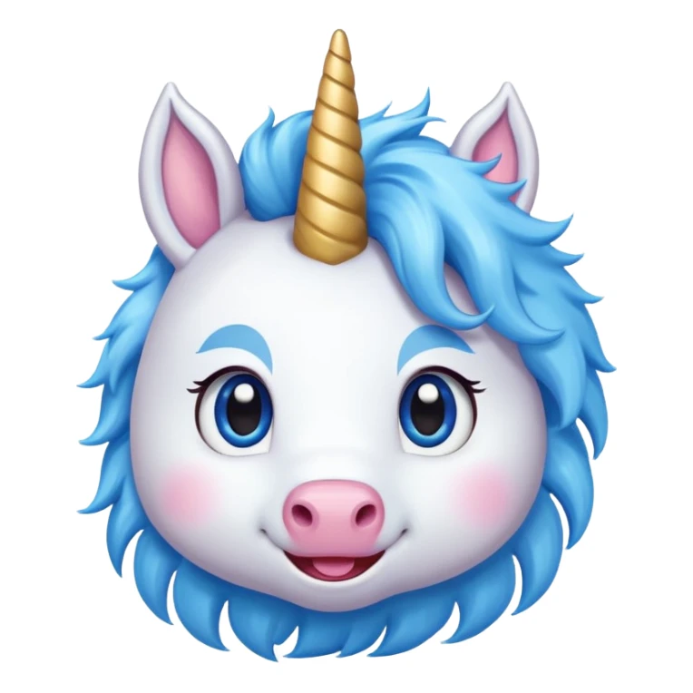 unicorn head, cute, like cartoon character sticker