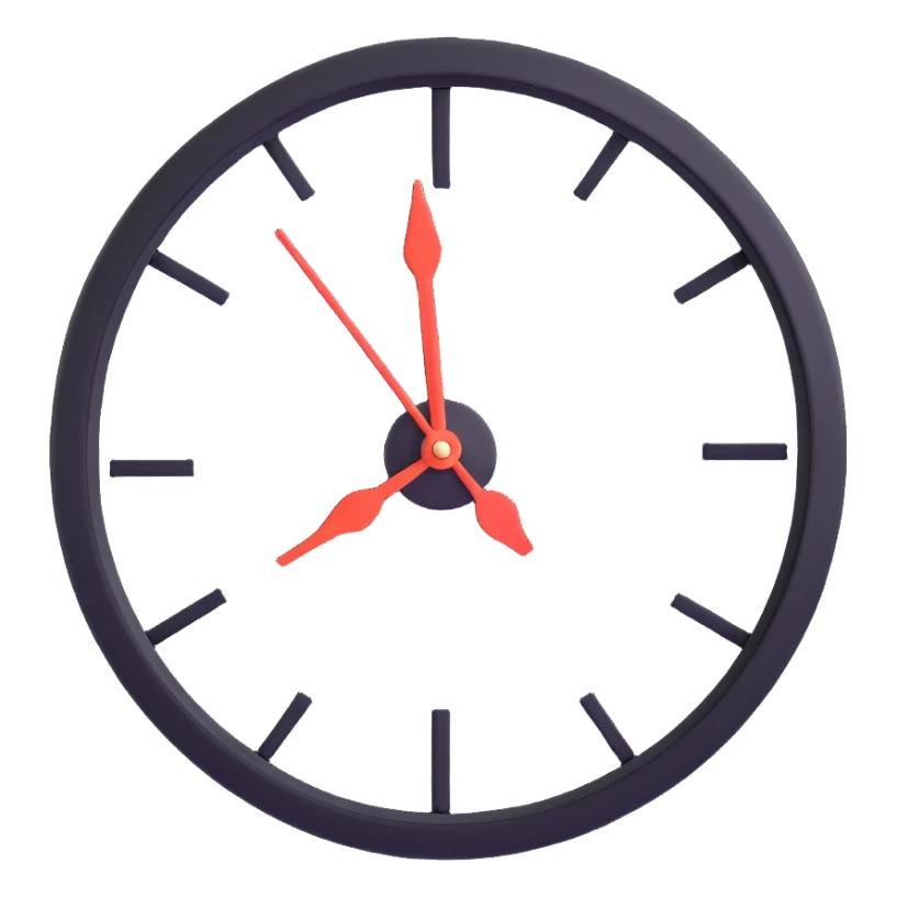 A clock with its hands spinning fast, showing the rapid passage of time. sticker