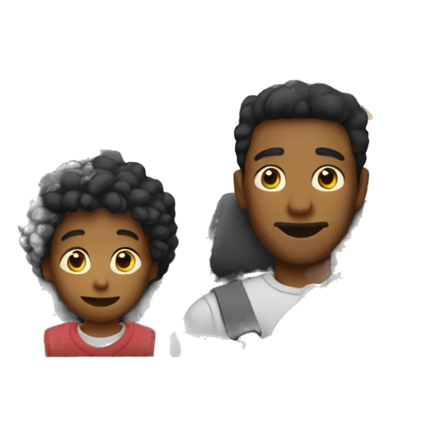 Man and his kid in car sticker