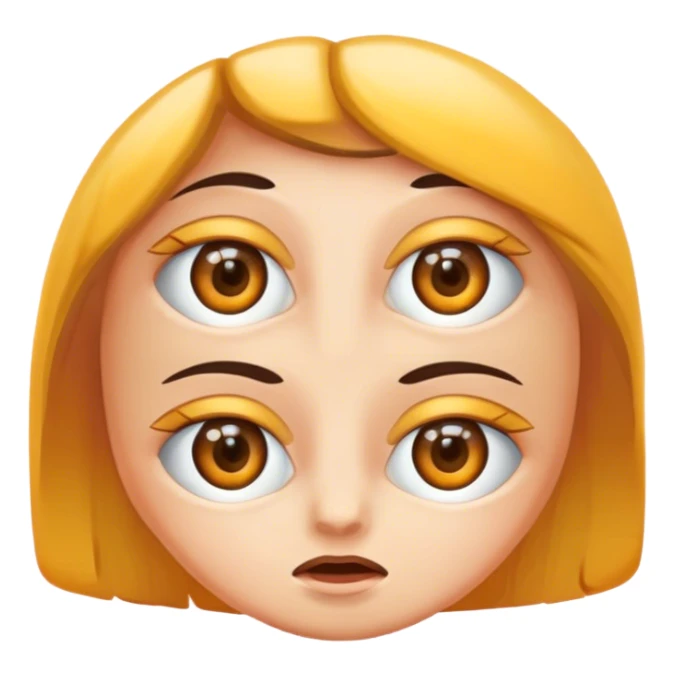 prends cette Emogy : 😁 et rajoute les yeux de celui-ci :😆 sticker
