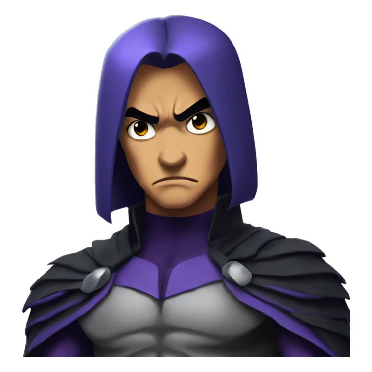 raven of teen titans scowling sticker