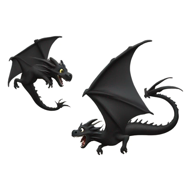 black dragons flying out of book sticker