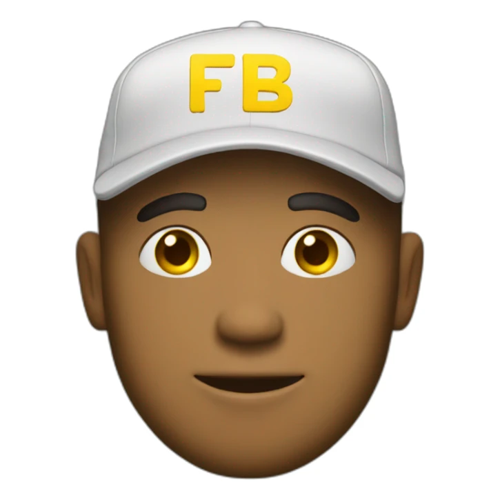 man with yellow "FBI" letters on his cap sticker