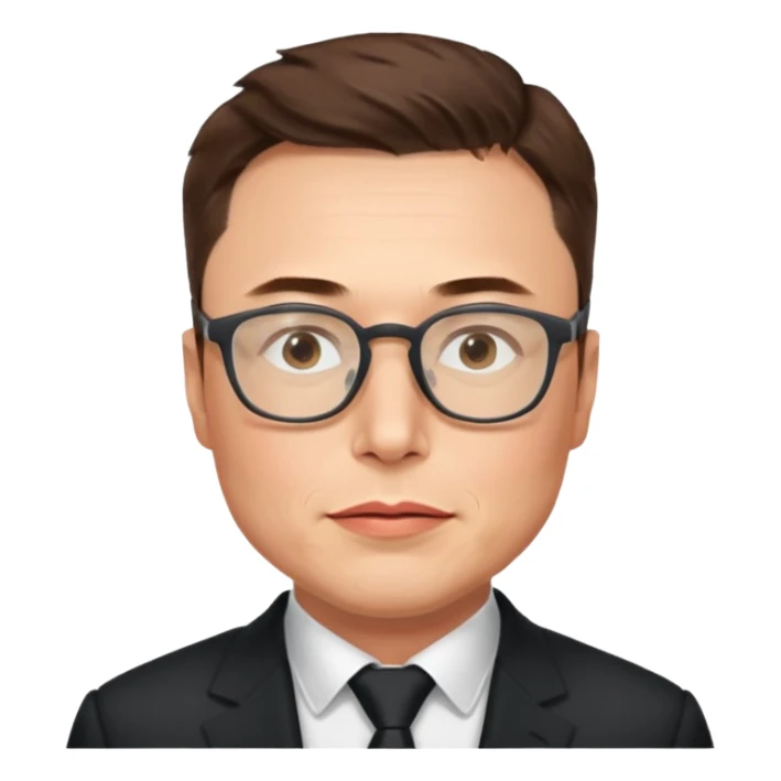 Elon musk wearing glasses sticker