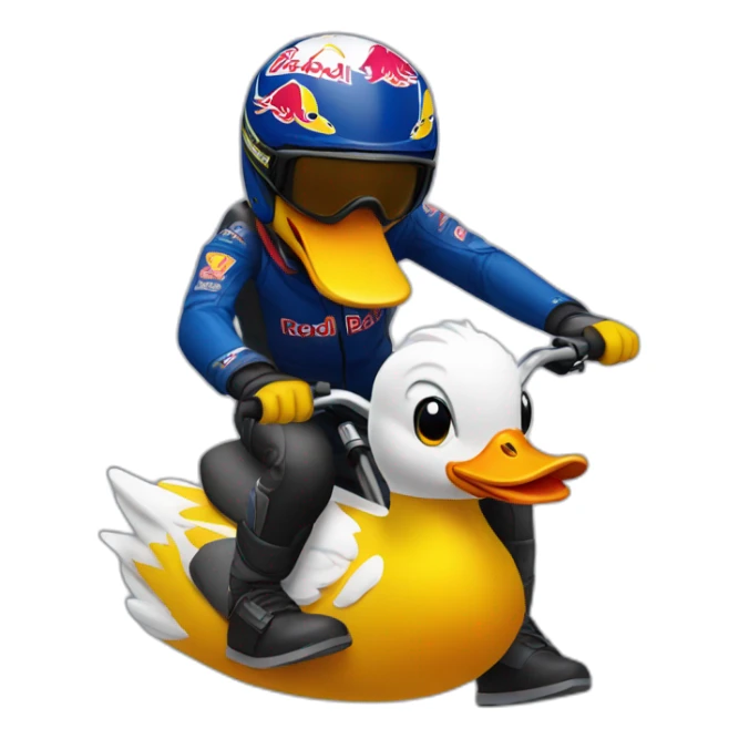 RedBull rider riding a duck  sticker