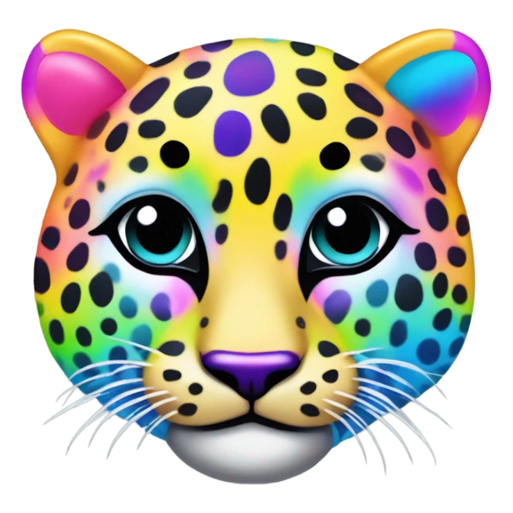 Lisa frank rainbow cheetah print sticker