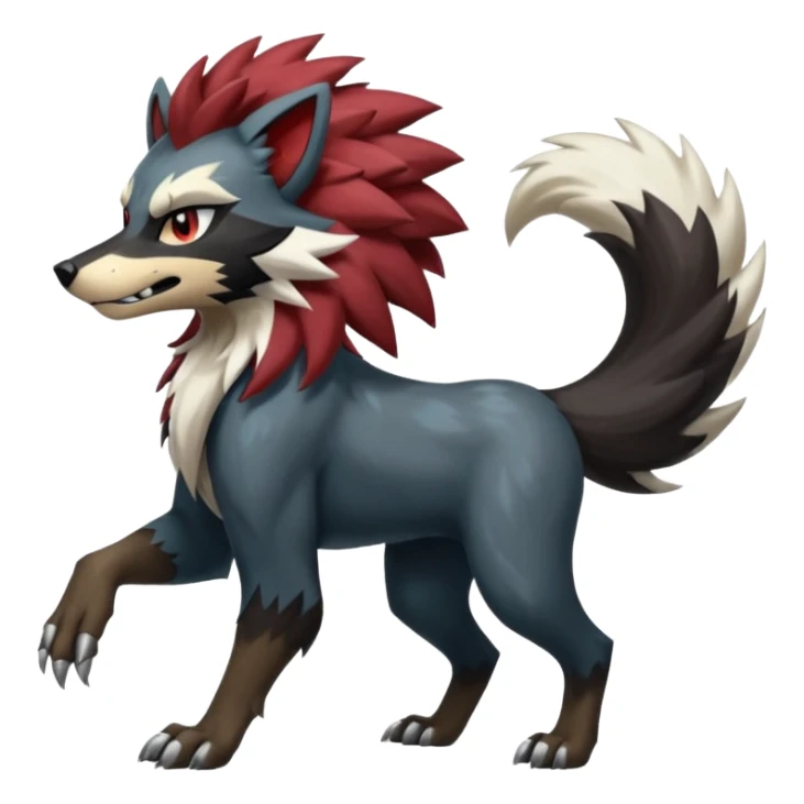 Shiny Epic Handsome Cool Badass Obstagoon-Luxray-Lycanroc-fusion sticker