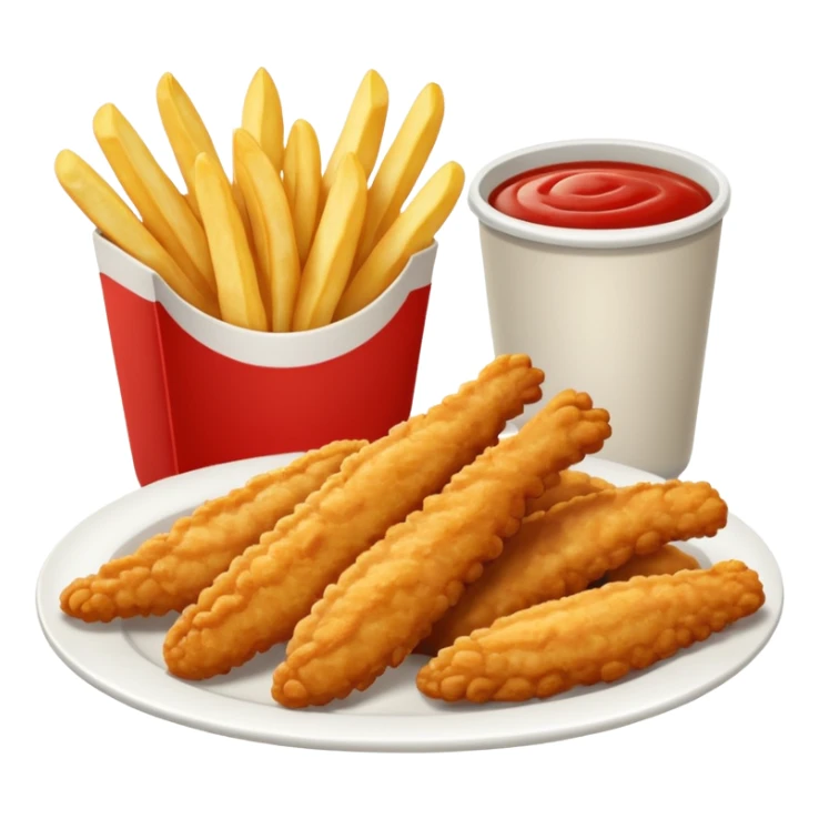 Chicken tenders and fries  sticker