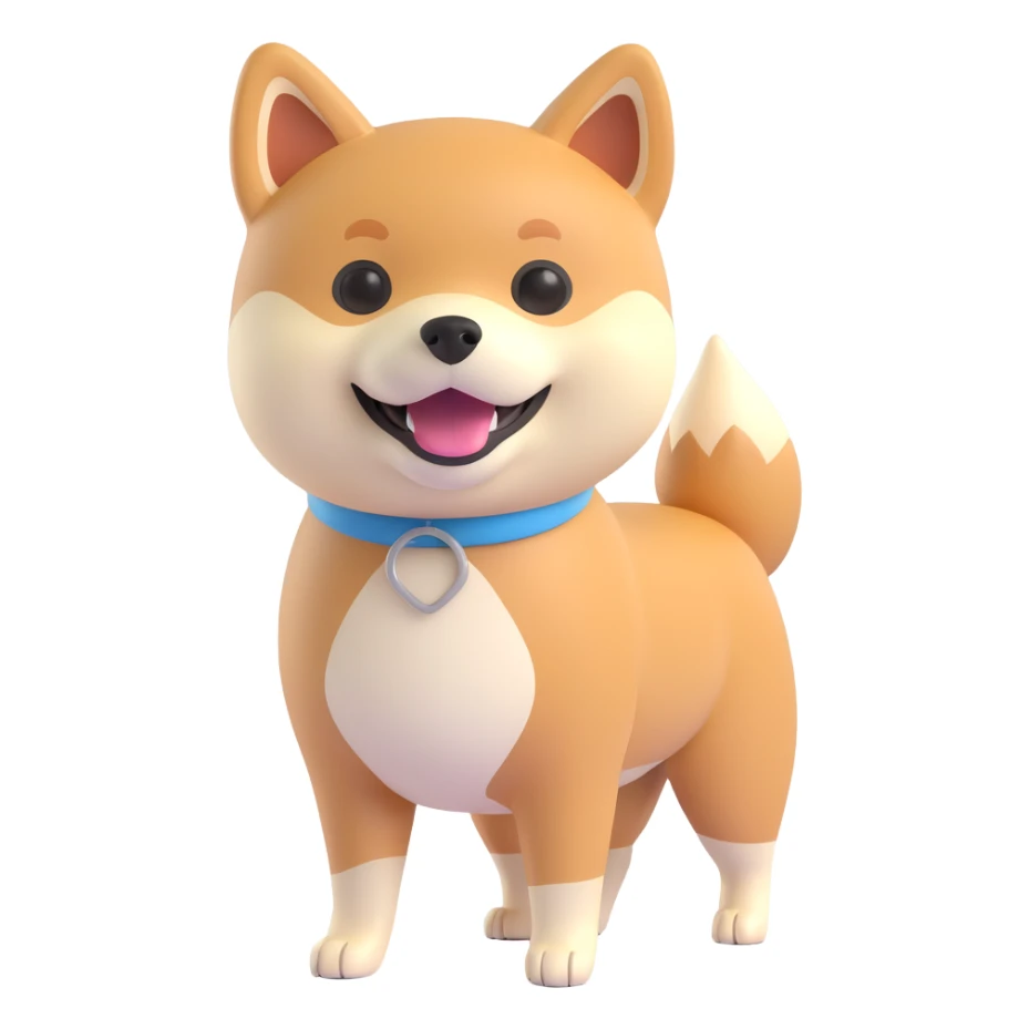 shiba inu standing happy sticker