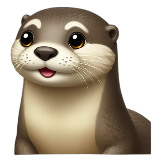 Loutre qui fait un bisous sticker