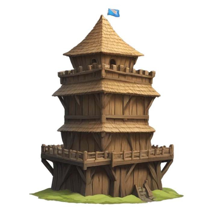 Tower of a medieval castle with wooden superstructure sticker