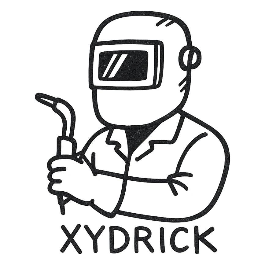 Welder named Xydrick sticker