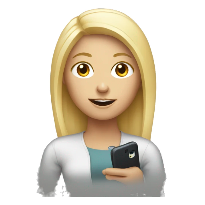 white women  with phone sticker