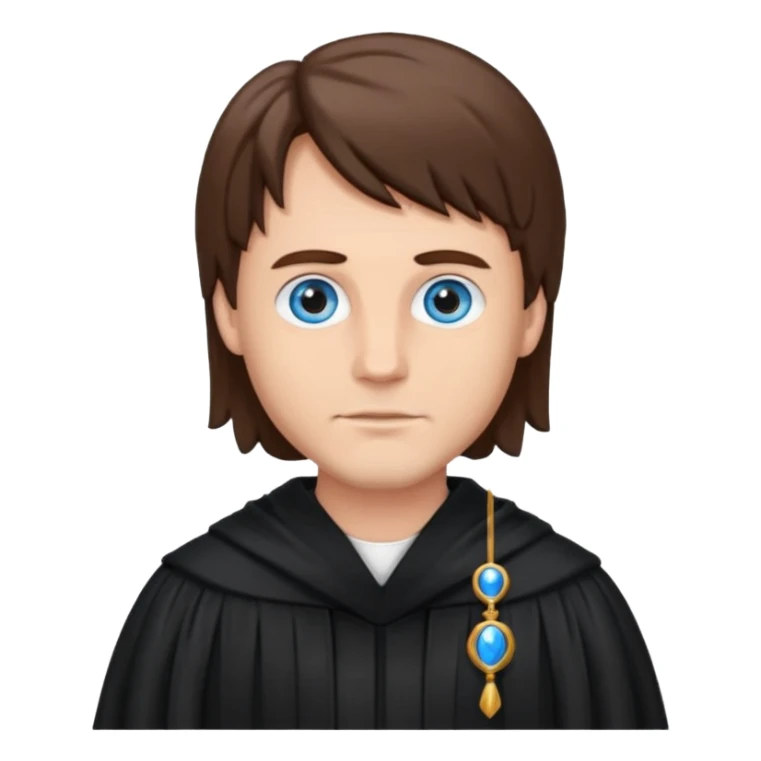 Man Judge with bluw eyes and brown hair  sticker