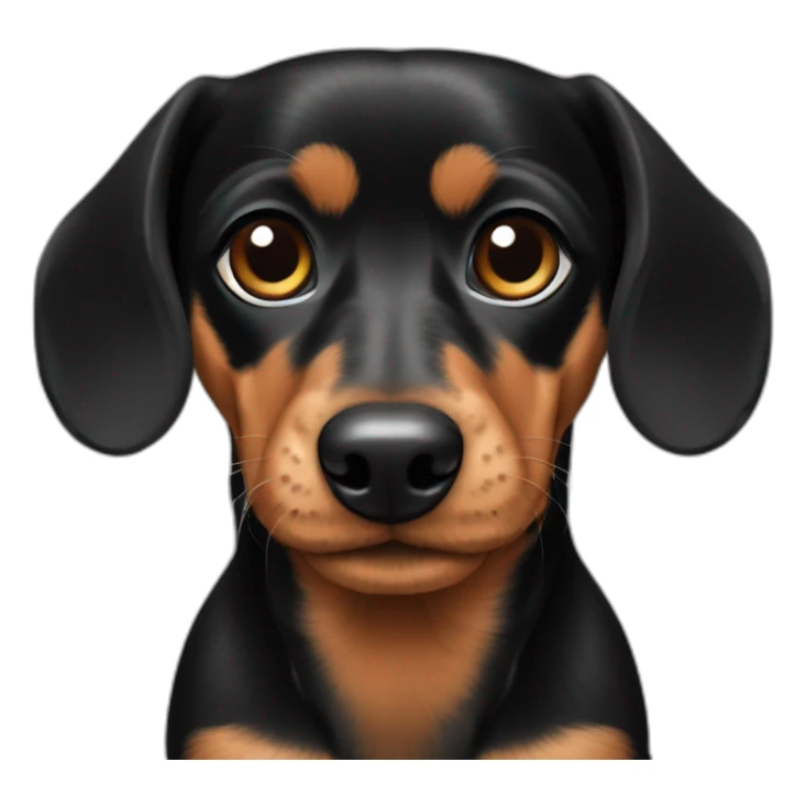 Dwarf dachshund black and tan sticker