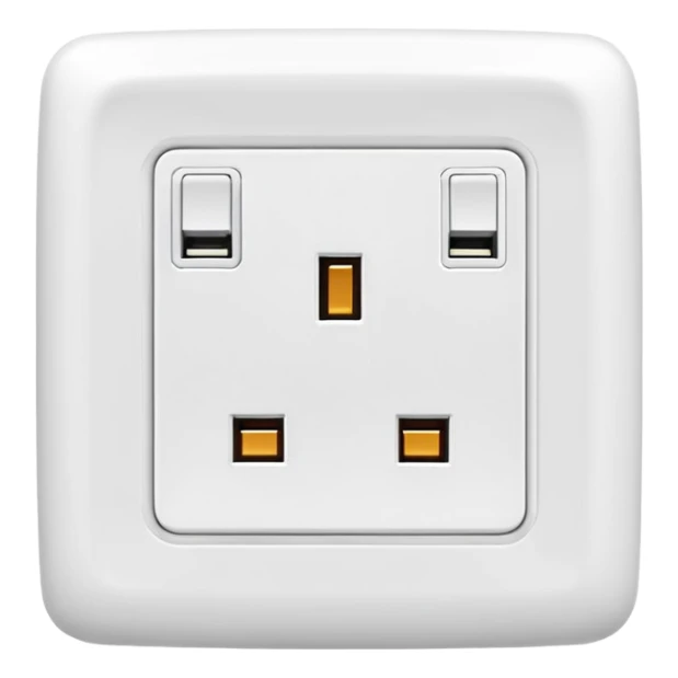 White European Charger wall outlet sticker