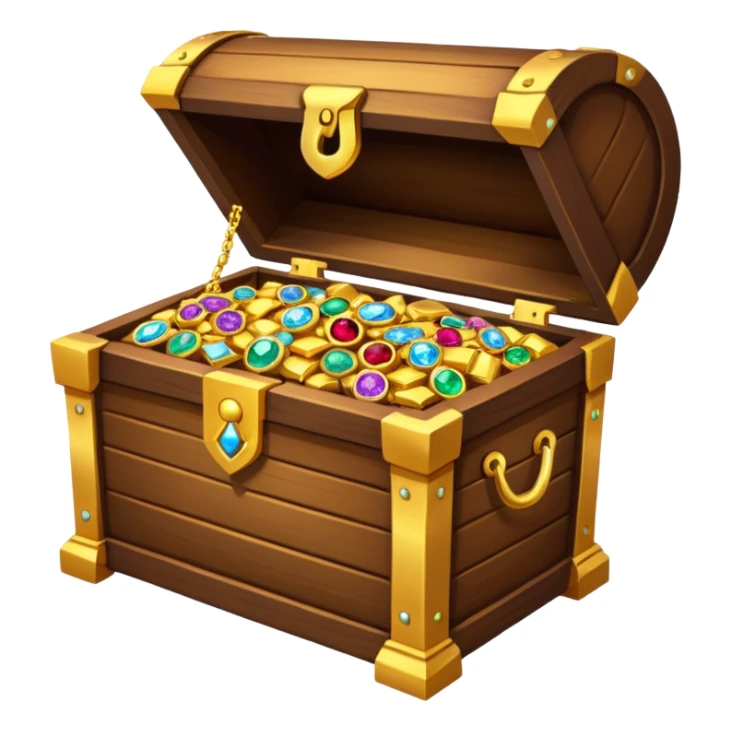 treasure chest with jewelery in it sticker
