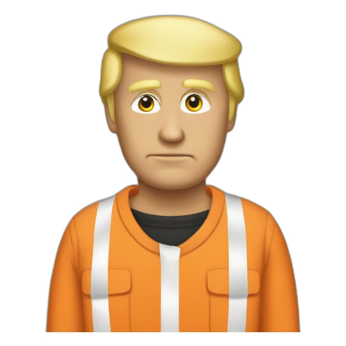Donald trump jail jumpsuit sticker