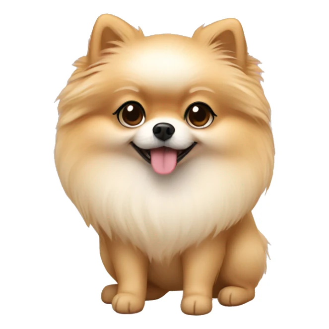 Creme Pomeranian Girl  sticker