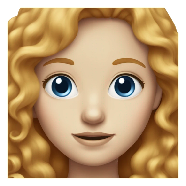 Strawberry blonde blue eyed girl sticker